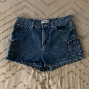Women's Blue Denim Shorts